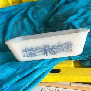 Vintage Currier & Ives White and Blue Dish